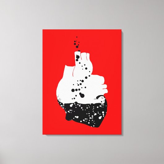 毒性ハート キャンバスプリント (正面)