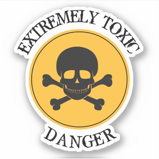 毒性危険徴候 シール (正面)