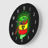 毒性廃棄物の樽。 ラージ壁時計 (傾斜)