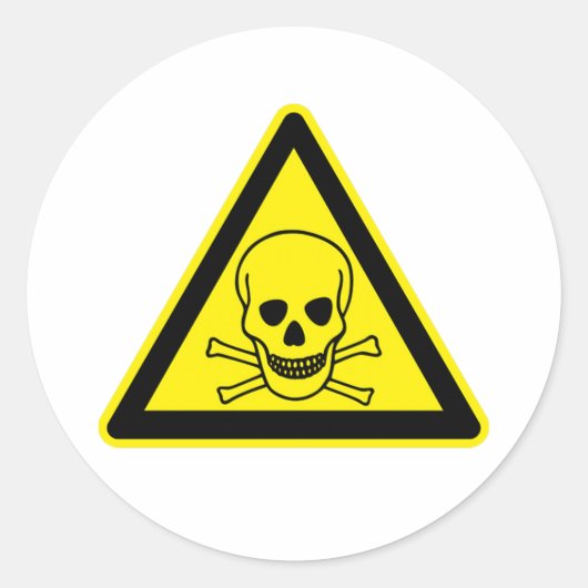 毒性徴候 ラウンドシール (正面)