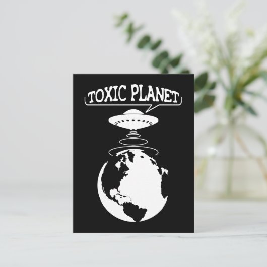 毒性惑星 |環境保護 ポストカード (スタンド正面)