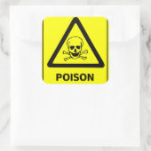 毒気注意標識 スクエアシール (バッグ)