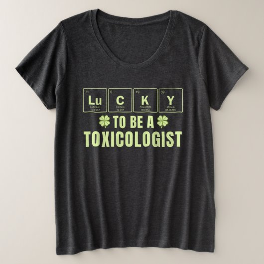 毒物学者でラッキーな聖パトリックの日 プラスサイズTシャツ (デザイン正面)