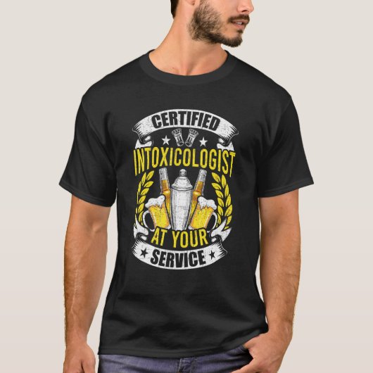 毒物学者 バーテンディング バーテンダー Tシャツ (正面)