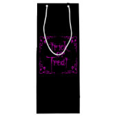 毒紫色のトリックまたは治療 ワインギフトバッグ (裏面)