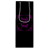 毒紫色のトリックまたは治療 ワインギフトバッグ (正面)