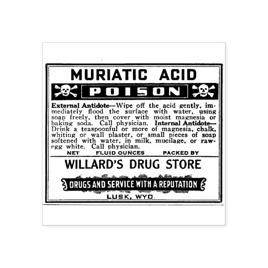 毒薬の薬用ヴィンテージラベルゴム印 ラバースタンプ (インプリント)