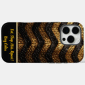 毒蛇のテクスチャードスネークスキン Case-Mate iPhoneケース (裏面 (横))
