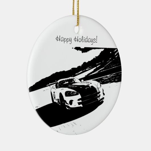 毒蛇の圧延の打撃のクリスマスオーナメント セラミックオーナメント (右)