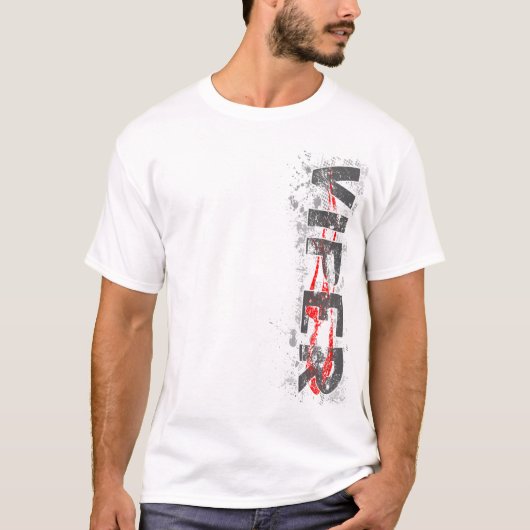 毒蛇のVertの赤いv2 Tシャツ (正面)