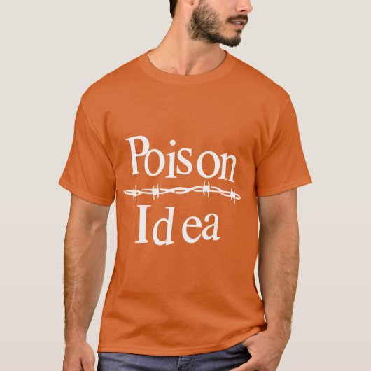 毒電線アイデア 笑える少年 Tシャツ (正面)