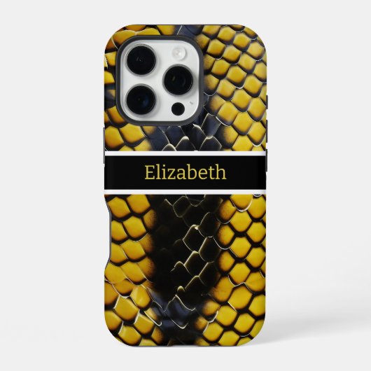 毒鮮やか蛇の模様 iPhoneケース (裏面)