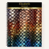 毒鮮やか蛇の肌の色 ノートブック (正面)