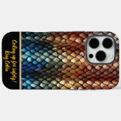 毒鮮やか蛇の肌の色 Case-Mate iPhoneケース (裏面 (横))