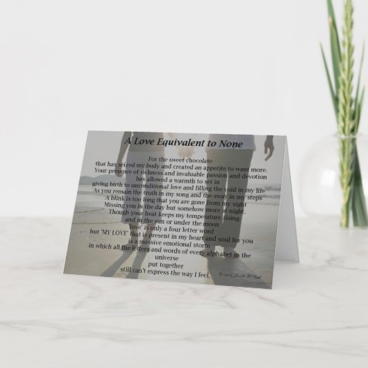 比べることのできない愛 - グリーティングカード (正面)