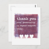 比べるべくもないあなたの寛大さに感服いたします。 ポストカード (正面/裏面)