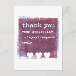比べ物にならないほどあなたの寛大さには感服します。誠に。 ポストカード