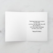 比喩的な女性ハッピーバースデーアートカード カード (内部)