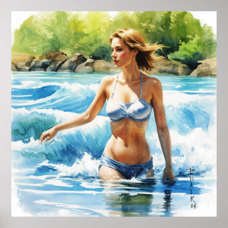 比喩的な水彩画 ポスター