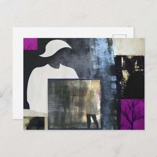 比喩的抽象芸術コラージュはがき ポストカード (正面/裏面)
