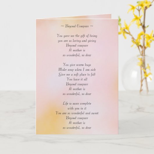 比較の詩を超えて カード (黄色い花)