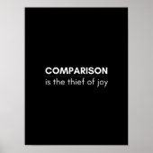 比較は喜びの泥棒である – ポストやる気を起こさせる ポスター (正面)