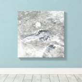 比較的珍しい氷の毛布 キャンバスプリント (インサイチュ (ウッドフロア))
