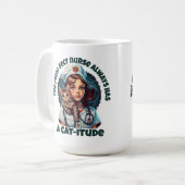 比較目的の猫ナース コーヒーマグカップ (正面左)