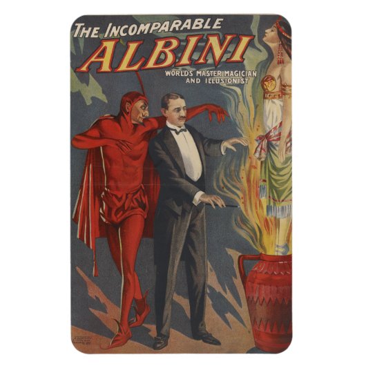 比類のないアルビニ魔術師マグネット マグネット (縦)