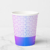 毘沙門亀甲柄の着物パターン ブライダルシャワー 紙コップ (右)