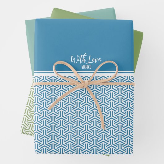 毘沙門亀甲 |毘沙門菊光パター日本のン伝統的 ラッピングペーパーシート (インサイチュ)