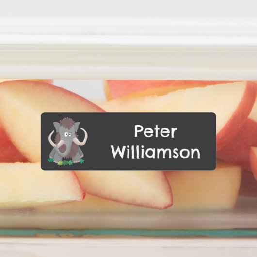 毛おもしろいのマンモスパーソナライズされたガ ラベル (貼付)