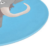 毛おもしろいのマンモス漫画イラストレーション カッティングボード (角)