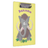 毛おもしろいのマンモス漫画イラストレーション クリップボード (右)