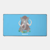 毛おもしろいのマンモス漫画イラストレーション デスクマット