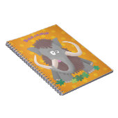 毛おもしろいのマンモス漫画イラストレーション ノートブック (右側)