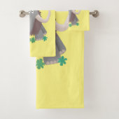 毛おもしろいのマンモス漫画イラストレーション バスタオルセット (インサイチュ)