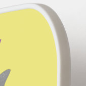 毛おもしろいのマンモス漫画イラストレーション ピックルボールラケット (左詳細)