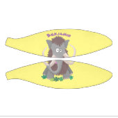 毛おもしろいのマンモス漫画イラストレーション ミニバスケットボール (パネル)