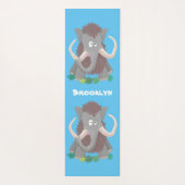 毛おもしろいのマンモス漫画イラストレーション ヨガマット (裏面)