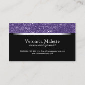 毛およびネイルサロンのグリッターの名刺 名刺 (裏面)