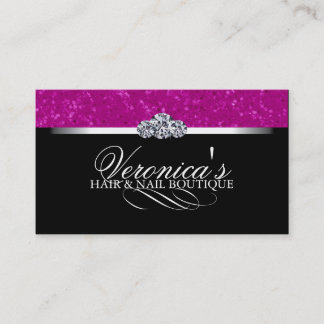 毛およびネイルサロンのグリッターの名刺 名刺