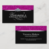 毛およびネイルサロンのグリッターの名刺 名刺 (正面/裏面)