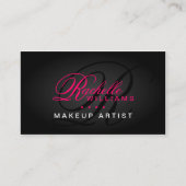 毛およびメーキャップアーティストのモノグラム 名刺 (正面)