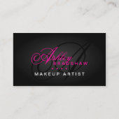 毛およびメーキャップアーティストのモノグラム 名刺 (正面)
