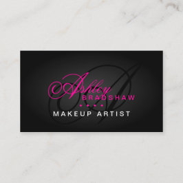 毛およびメーキャップアーティストのモノグラム 名刺
