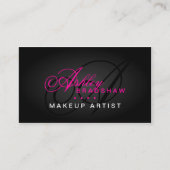 毛およびメーキャップアーティストのモノグラム 名刺 (正面)