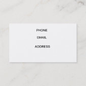 毛およびメーキャップアーティスト 名刺 (裏面)