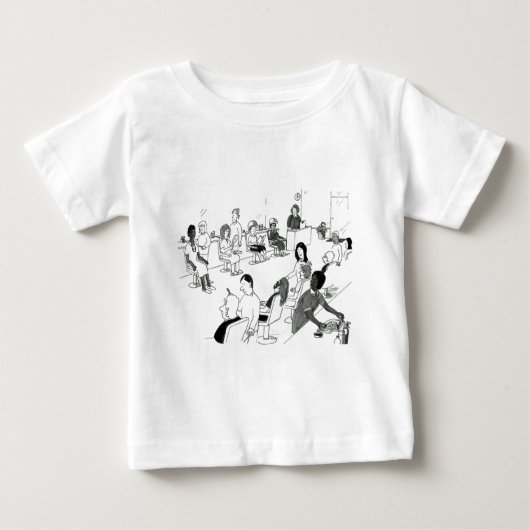 毛および美しいのスタイリストの顧客 ベビーTシャツ (正面)
