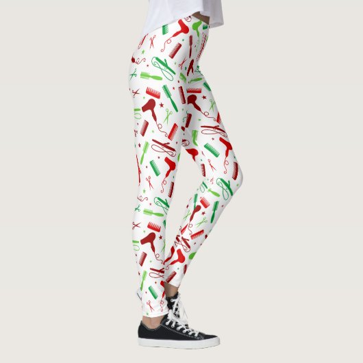 毛および美しい用具-休日色のレギンス レギンス (右)